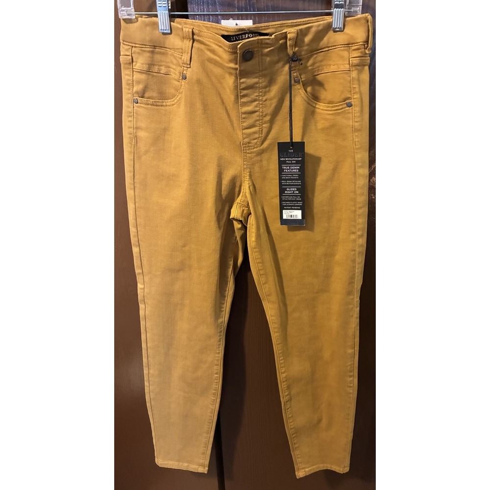 NWT Liverpool Los Angeles 8/29 Gia Glider Ankle Skinny , Color; Honey, Pull On